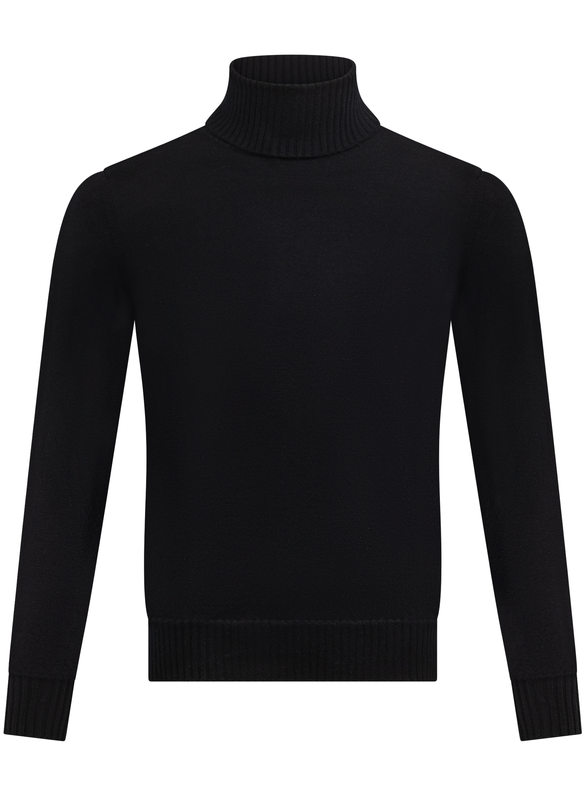 Handgemaakte coltrui van cashmere | Zwart