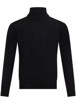 Handgemaakte coltrui van cashmere | Zwart