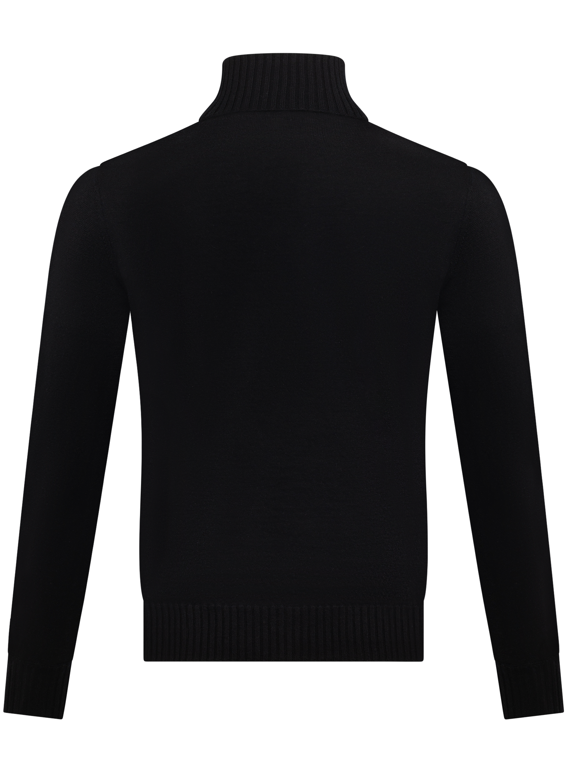 Handgemaakte coltrui van cashmere | Zwart