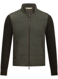 Gebreid jack van cashmere met opstaande kraag | Groen