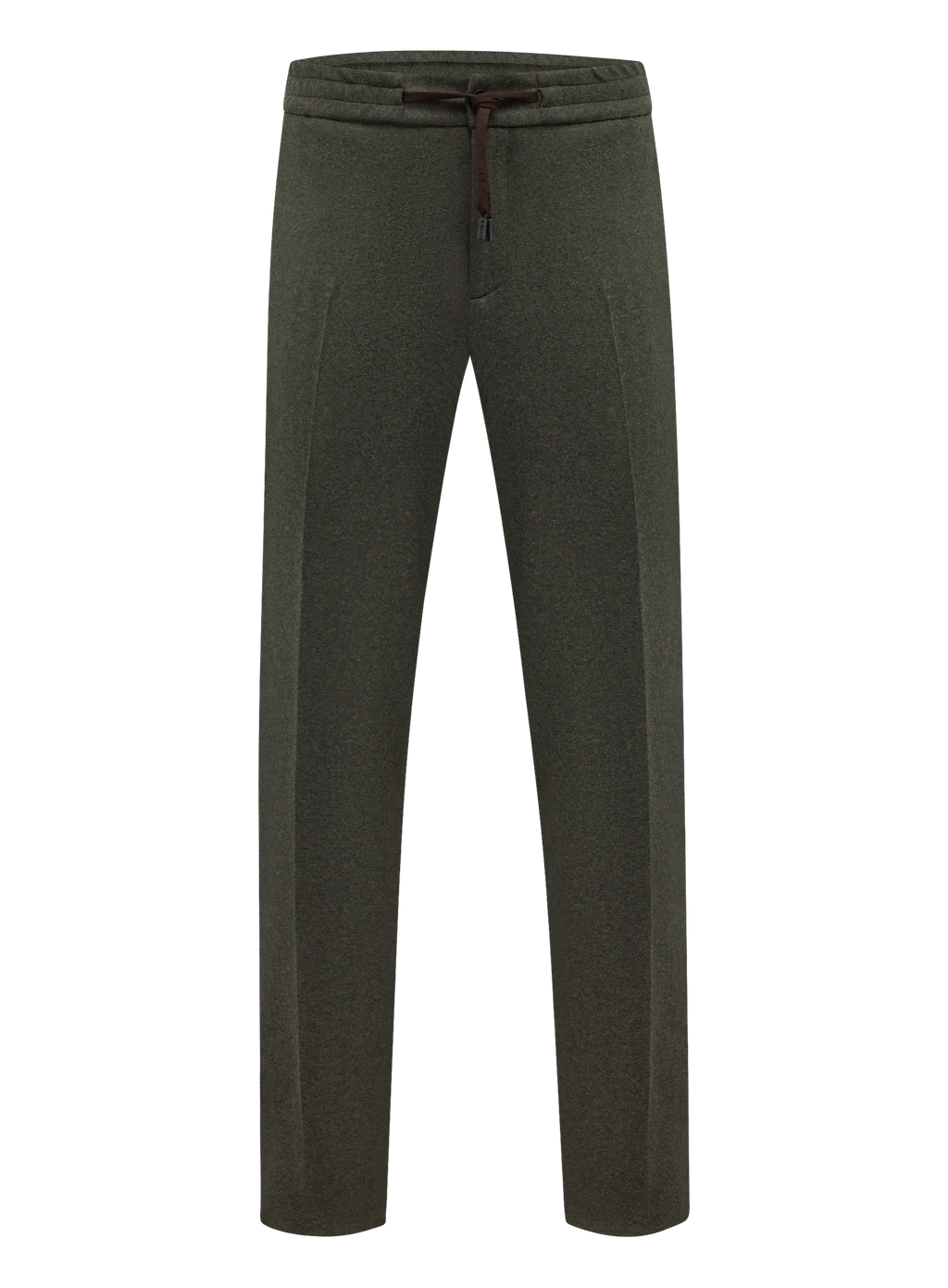 Jog pantalon in cashmere stretch | Groen
