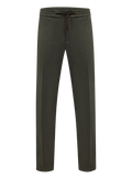Jog pantalon in cashmere stretch | Groen