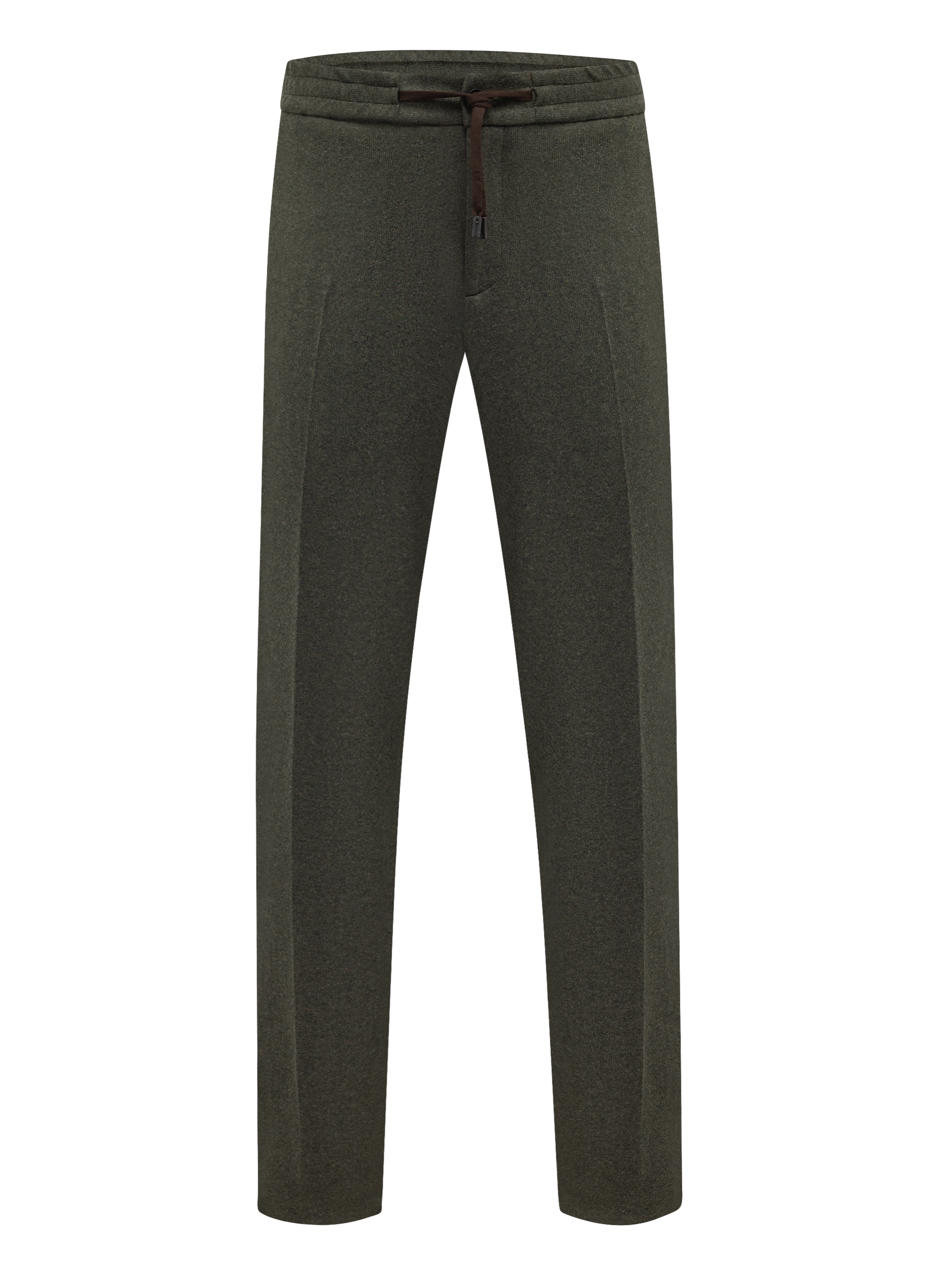 Jog pantalon in cashmere stretch | Groen