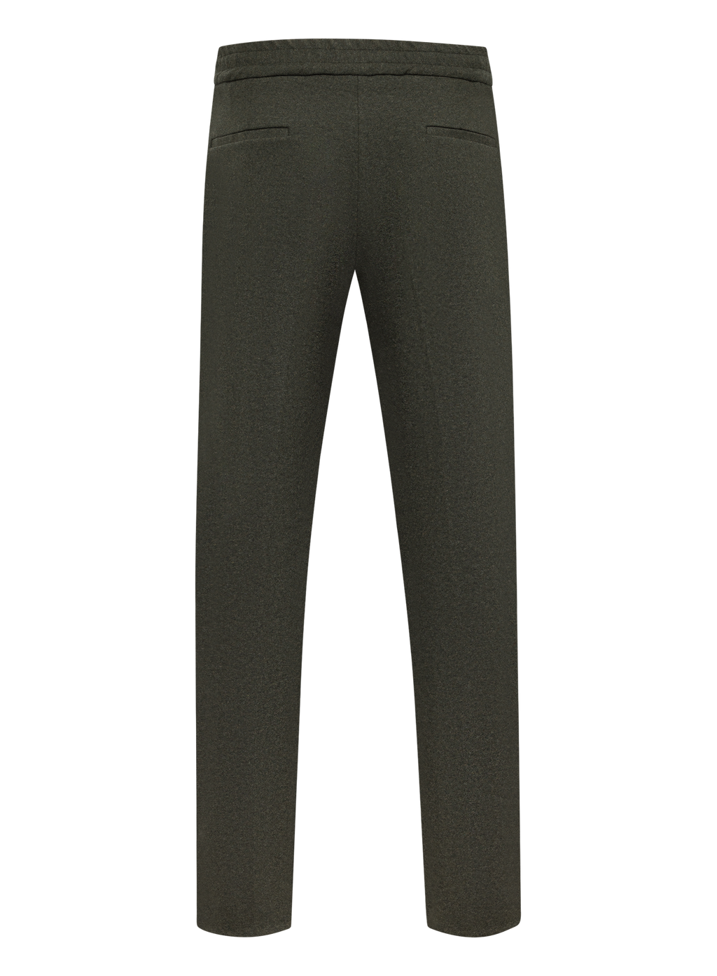 Jog pantalon in cashmere stretch | Groen