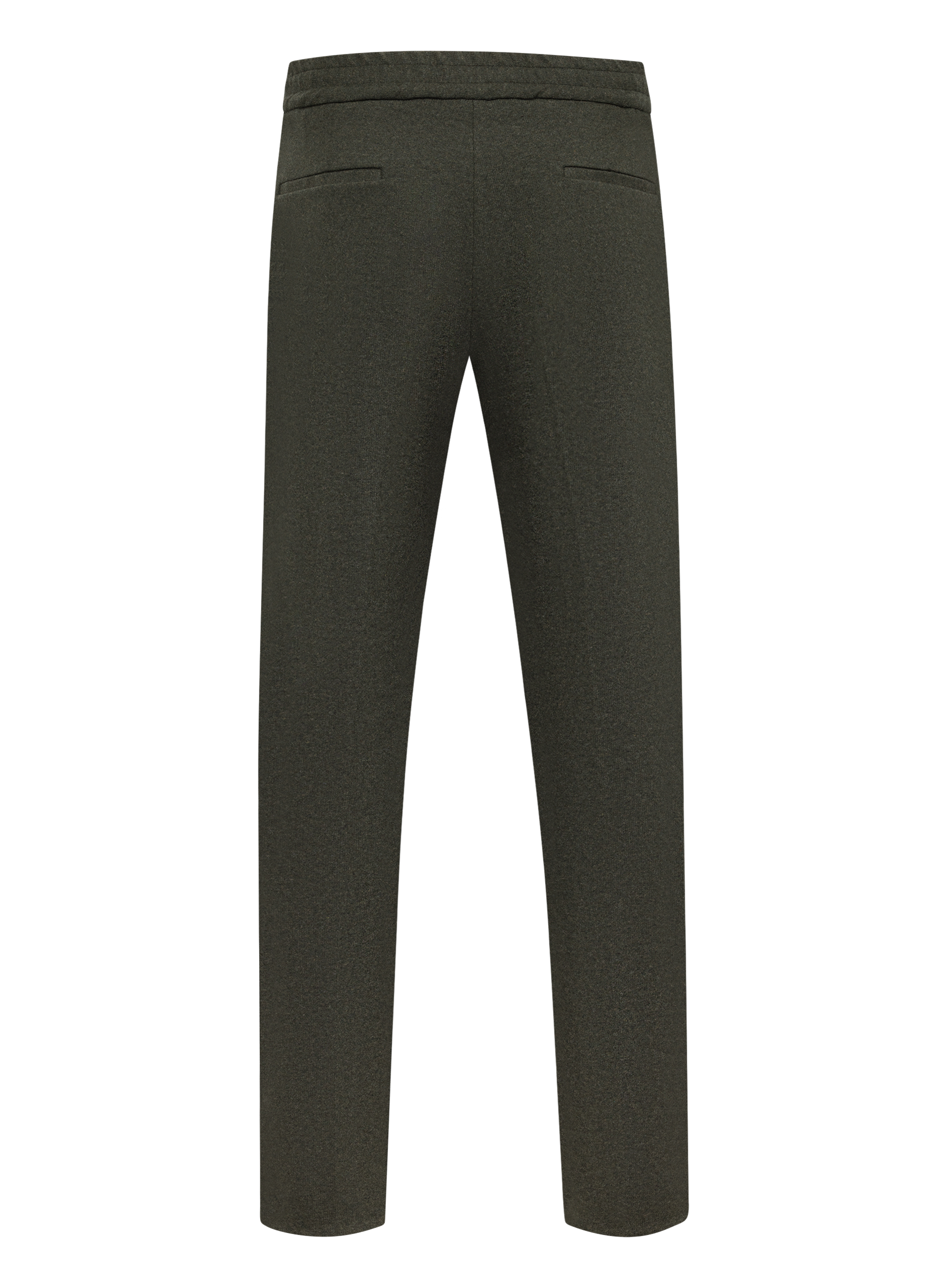 Jog pantalon in cashmere stretch | Groen