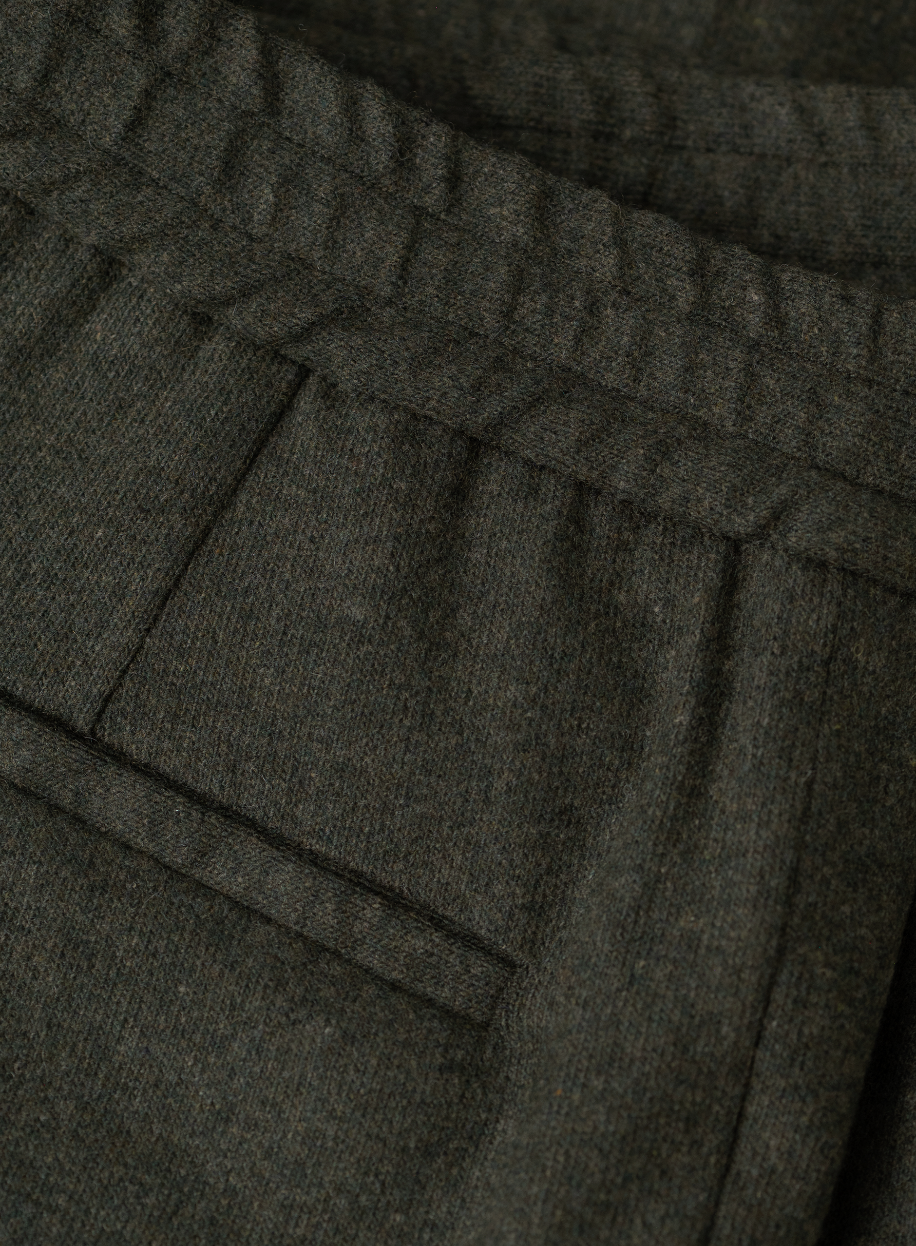 Jog pantalon in cashmere stretch | FULL_WIDTH | Groen
