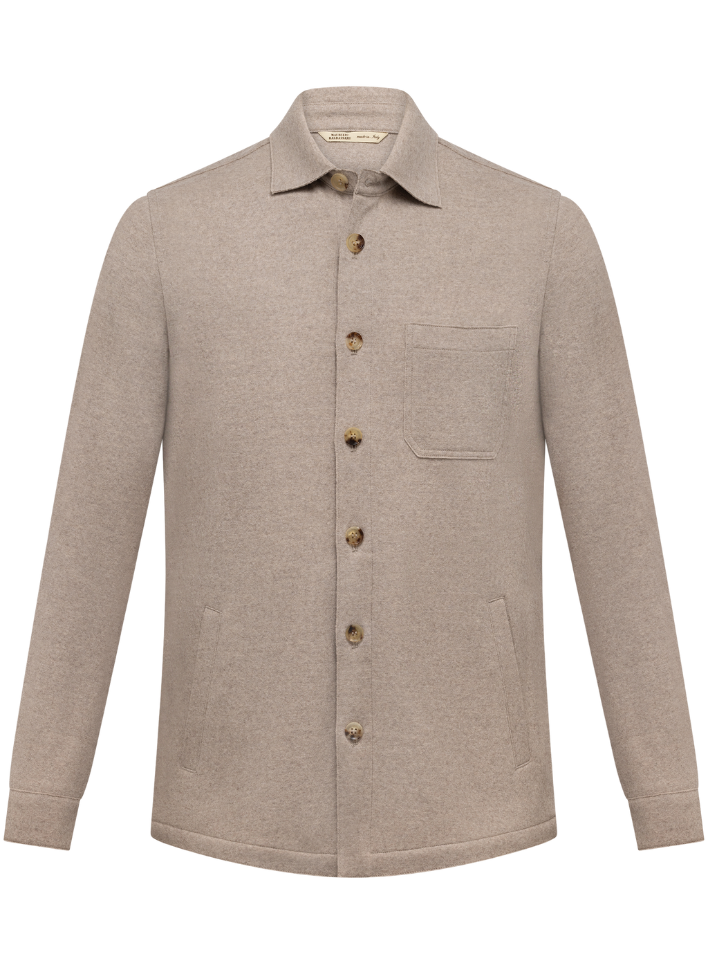 Overshirt in wol | Beige
