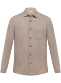Overshirt in wol | Beige