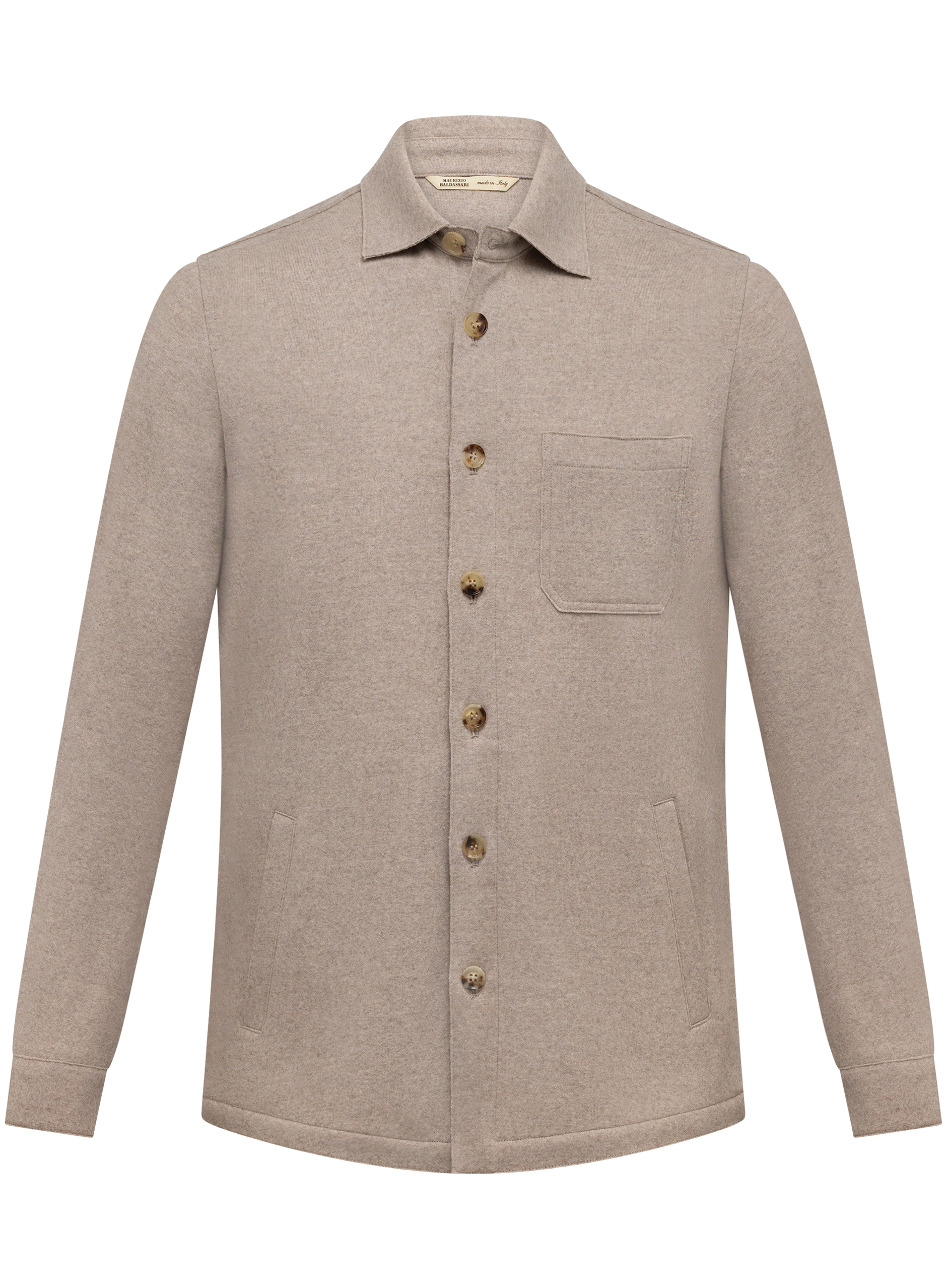 Overshirt in wol | Beige