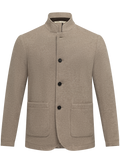 Gemêleerd chore jacket van cashmere | Beige