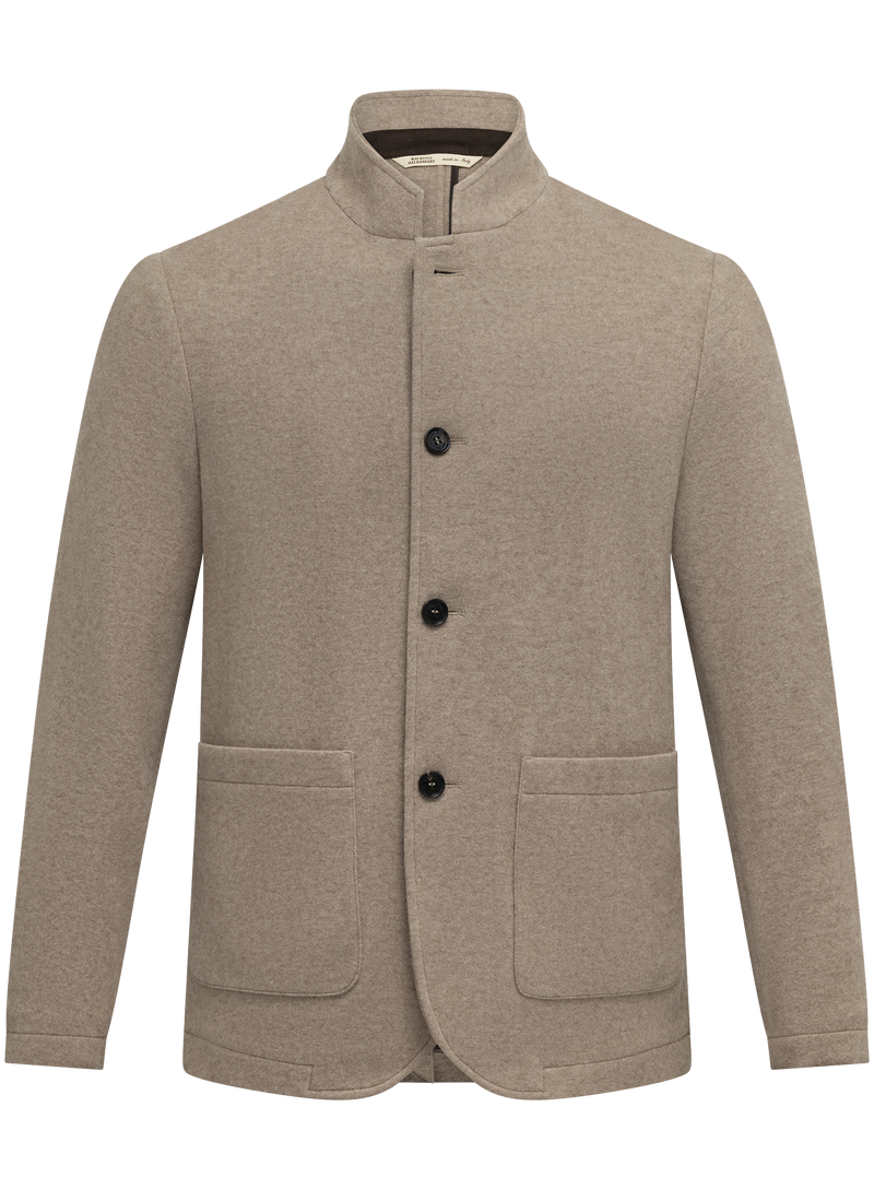 Gemêleerd chore jacket van cashmere