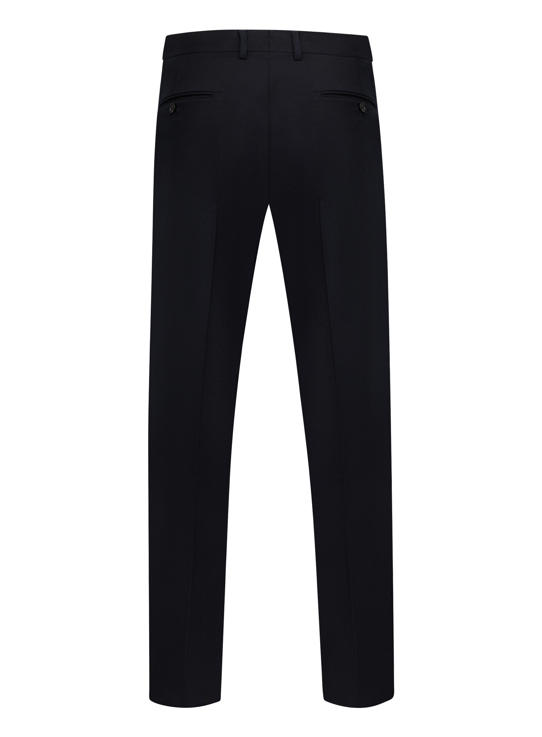 Bandplooi pantalon van scheerwol | BLUE NAVY