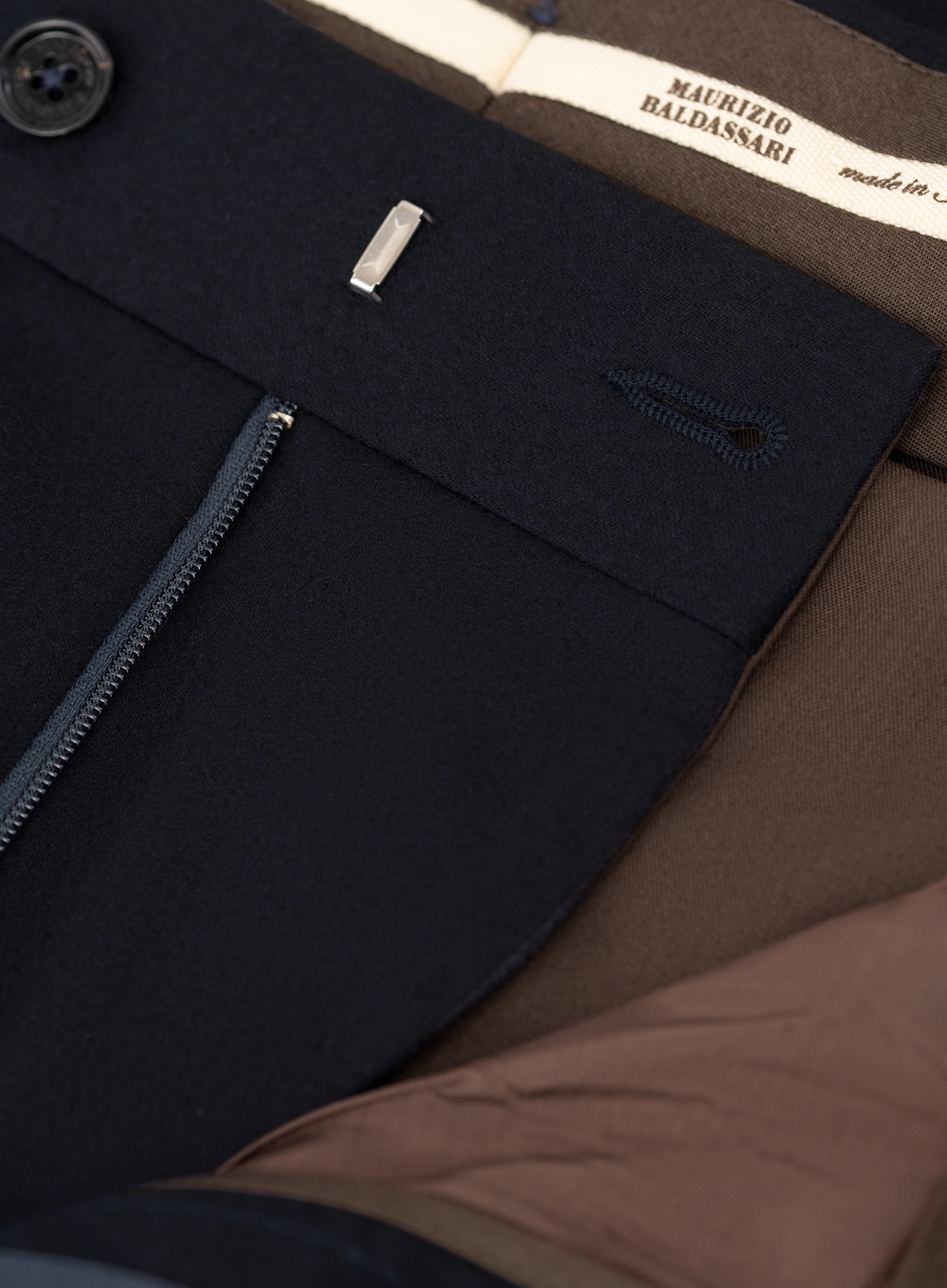 Bandplooi pantalon van scheerwol | FULL_WIDTH | BLUE NAVY
