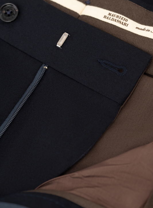 Plissierte Hose aus Schurwolle