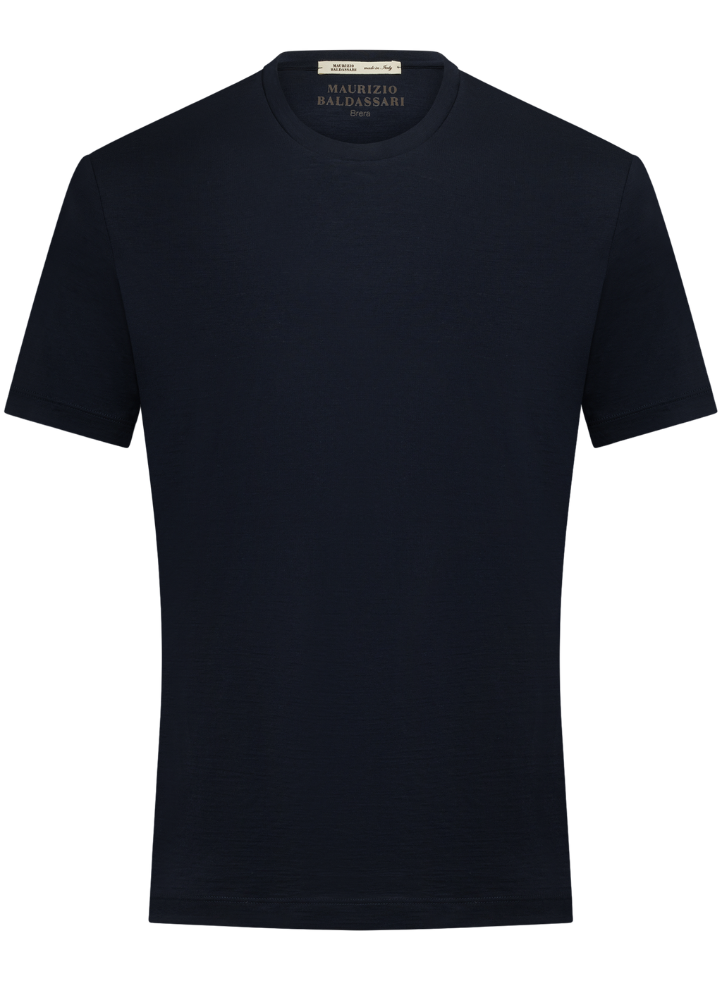 T-shirt van scheerwol met korte mouwen | BLUE NAVY