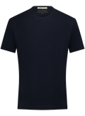 T-shirt van scheerwol met korte mouwen | BLUE NAVY