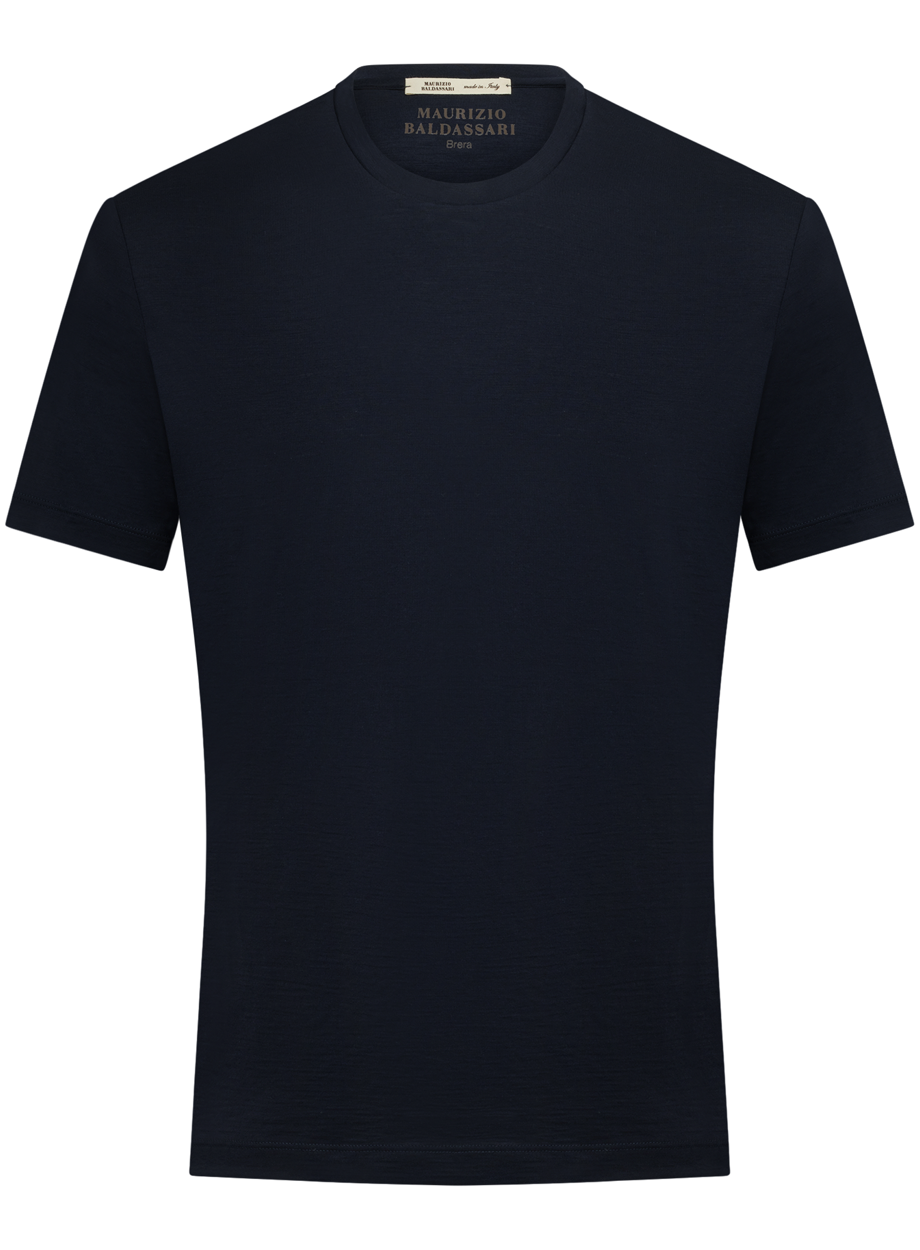 T-shirt van scheerwol met korte mouwen | BLUE NAVY