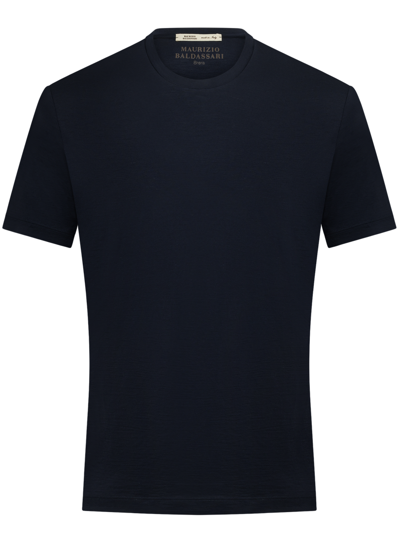 T-Shirt aus Schurwolle mit kurzen Ärmeln