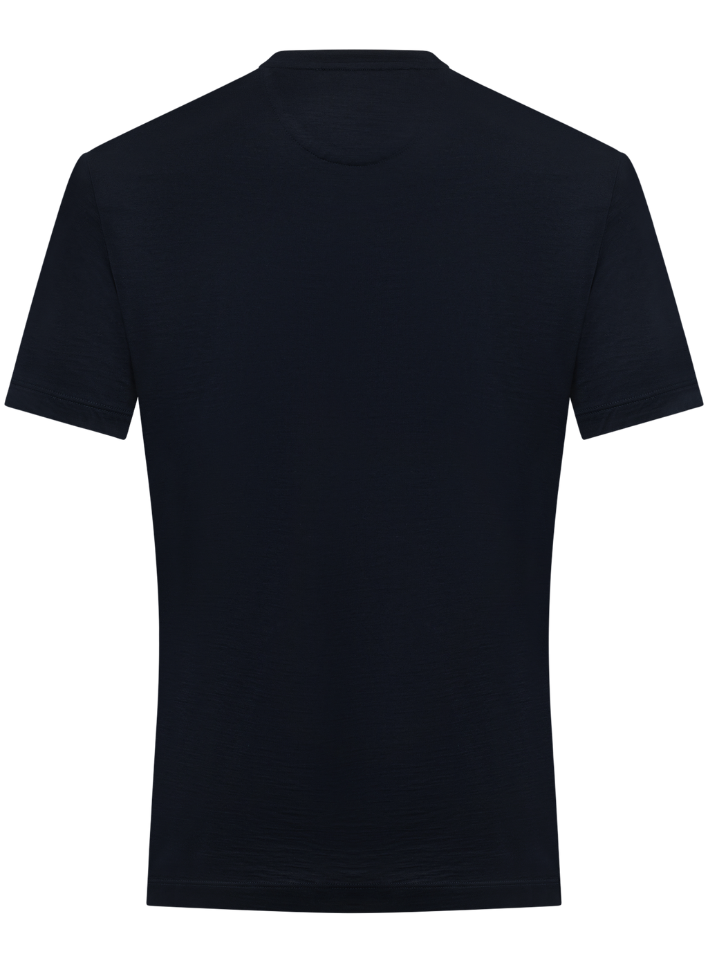 T-shirt van scheerwol met korte mouwen | BLUE NAVY