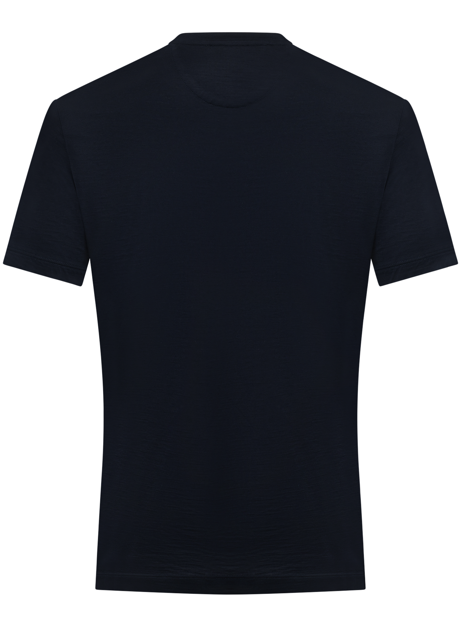 T-shirt van scheerwol met korte mouwen | BLUE NAVY
