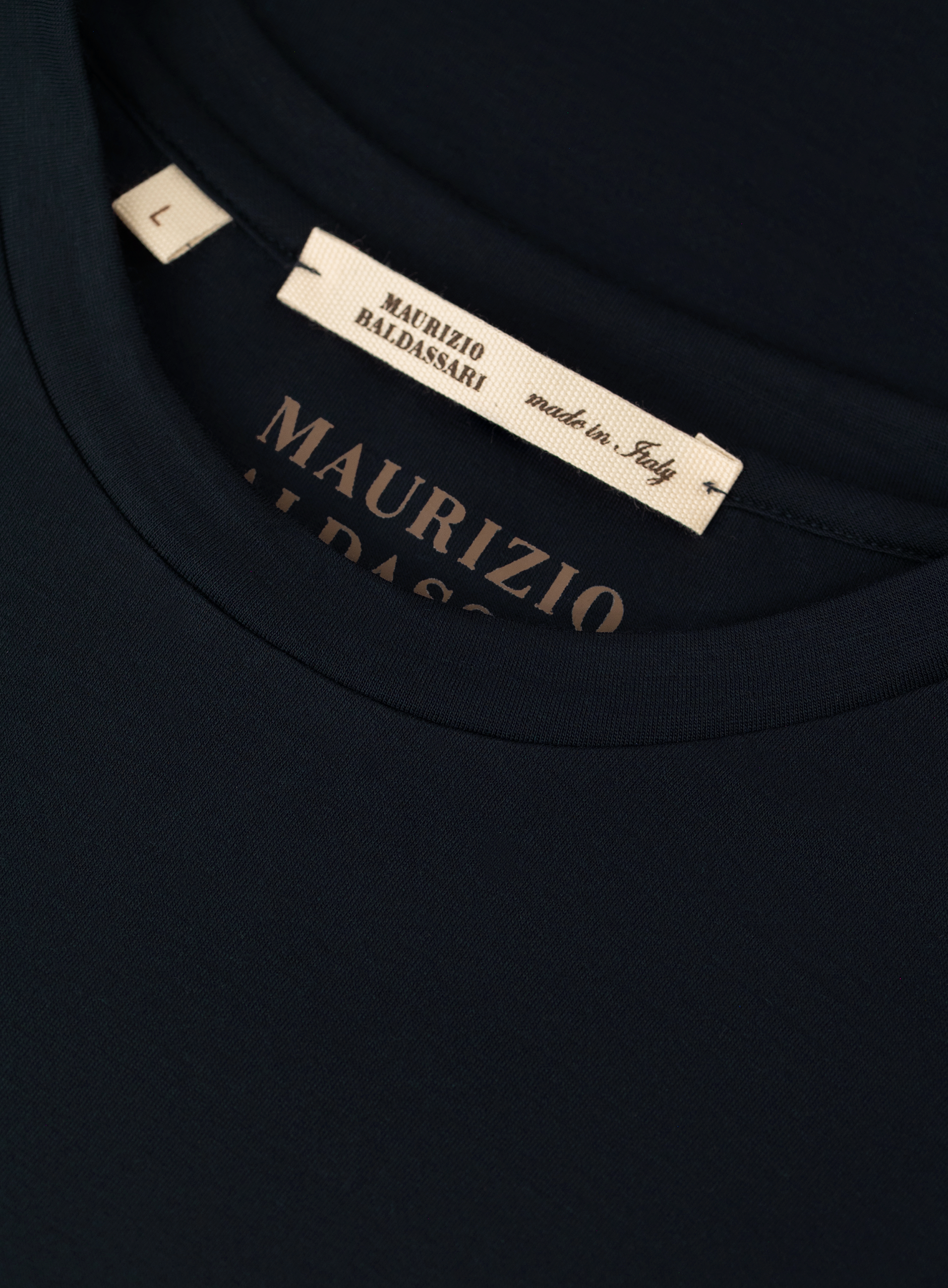 T-shirt van scheerwol met korte mouwen | FULL_WIDTH | BLUE NAVY