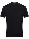 T-shirt in wol | Zwart
