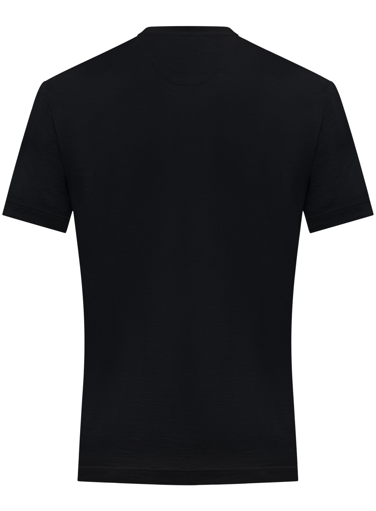 T-shirt in wol | Zwart