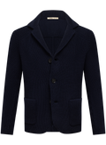 Colbert vest in cashmere | BLUE NAVY