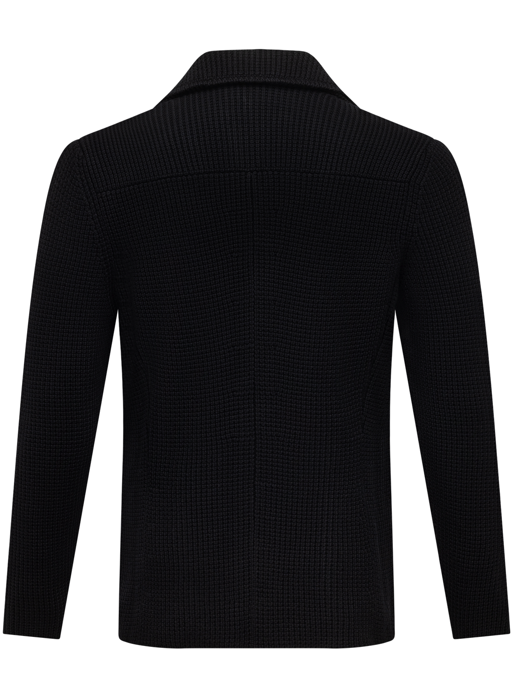 Colbert vest in cashmere | Zwart