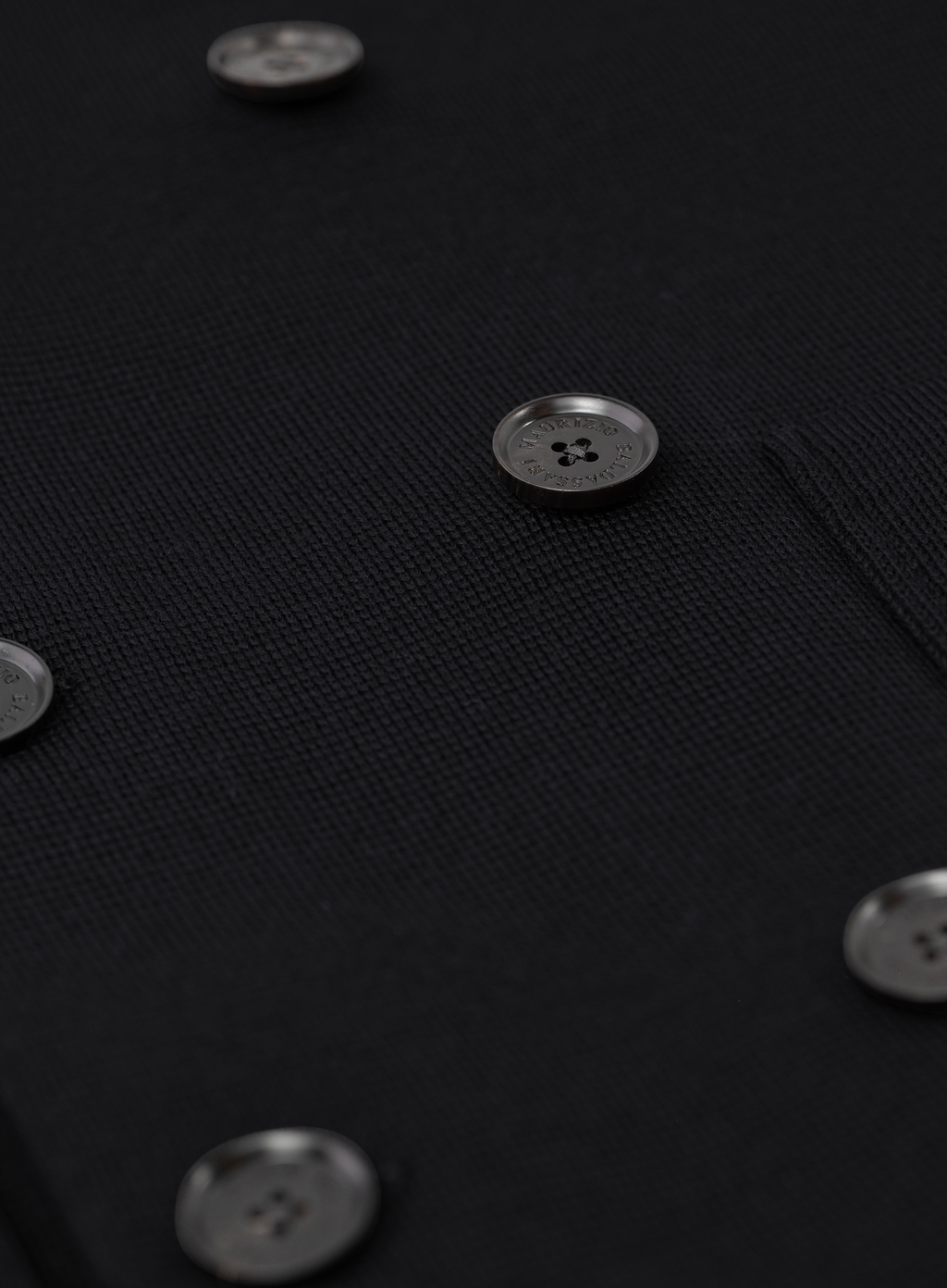 Double breasted cardigan van scheerwol | FULL_WIDTH | Zwart