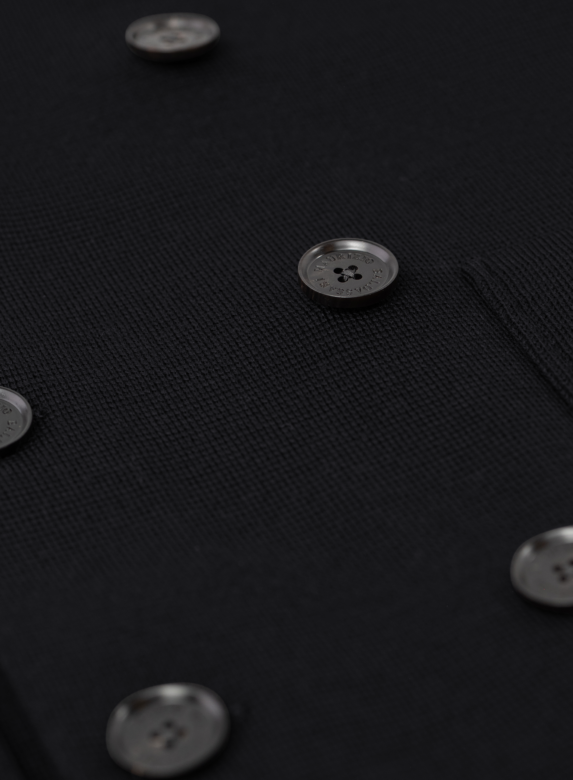 Double breasted cardigan van scheerwol | FULL_WIDTH | Zwart