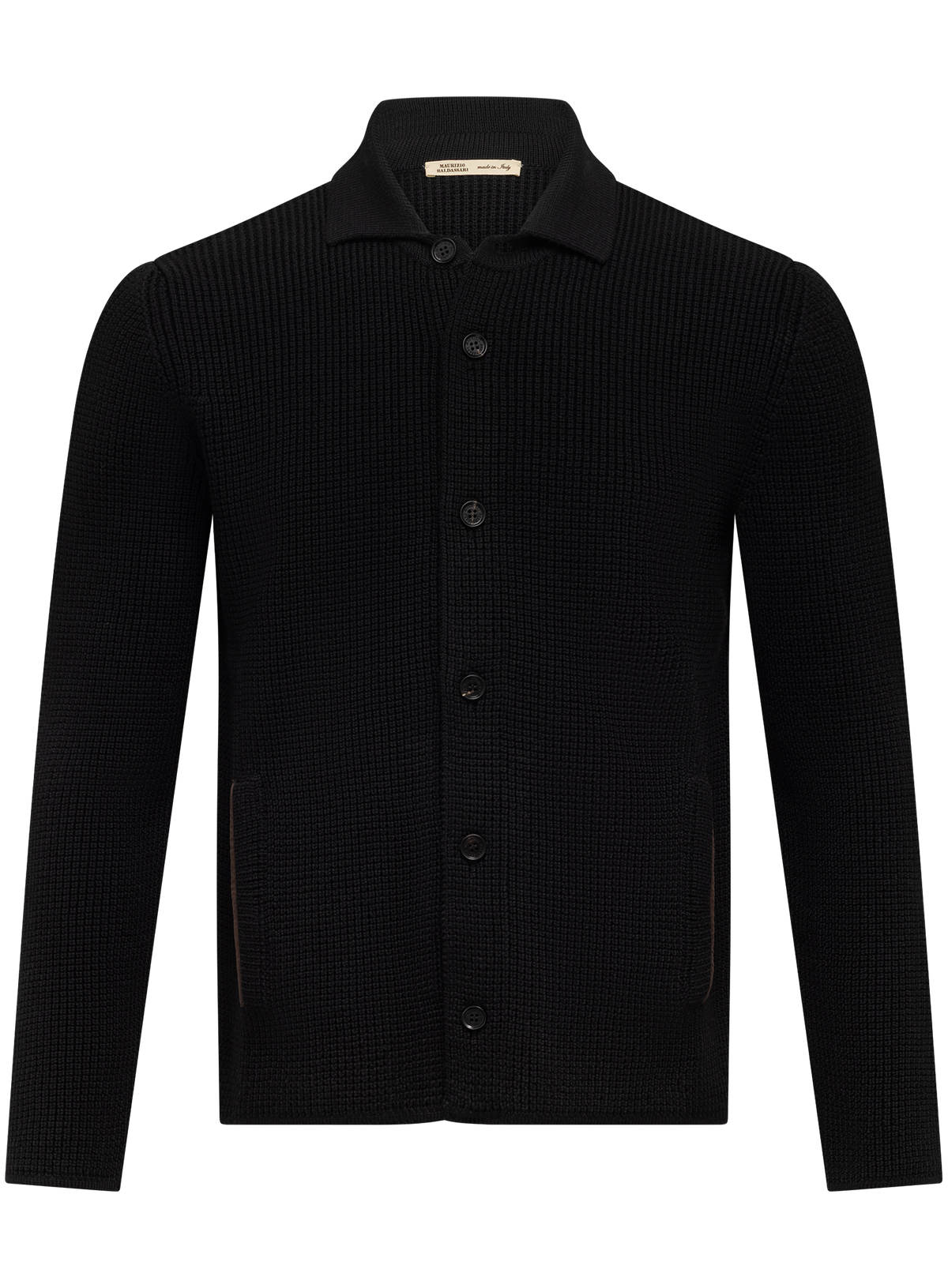 Knoopvest in wol | Zwart