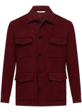 Safari jacket in cashmere | Rood