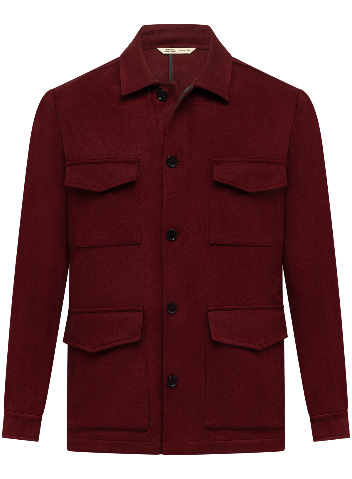 Safari jacket in cashmere | Rood