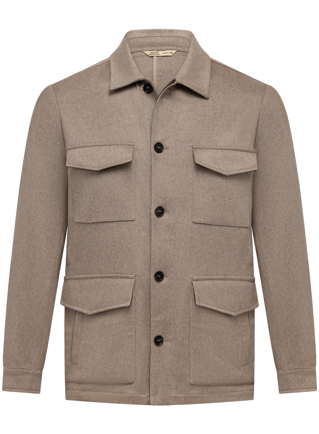 Safari jacket in cashmere | Beige