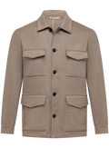 Safari jacket in cashmere | Beige
