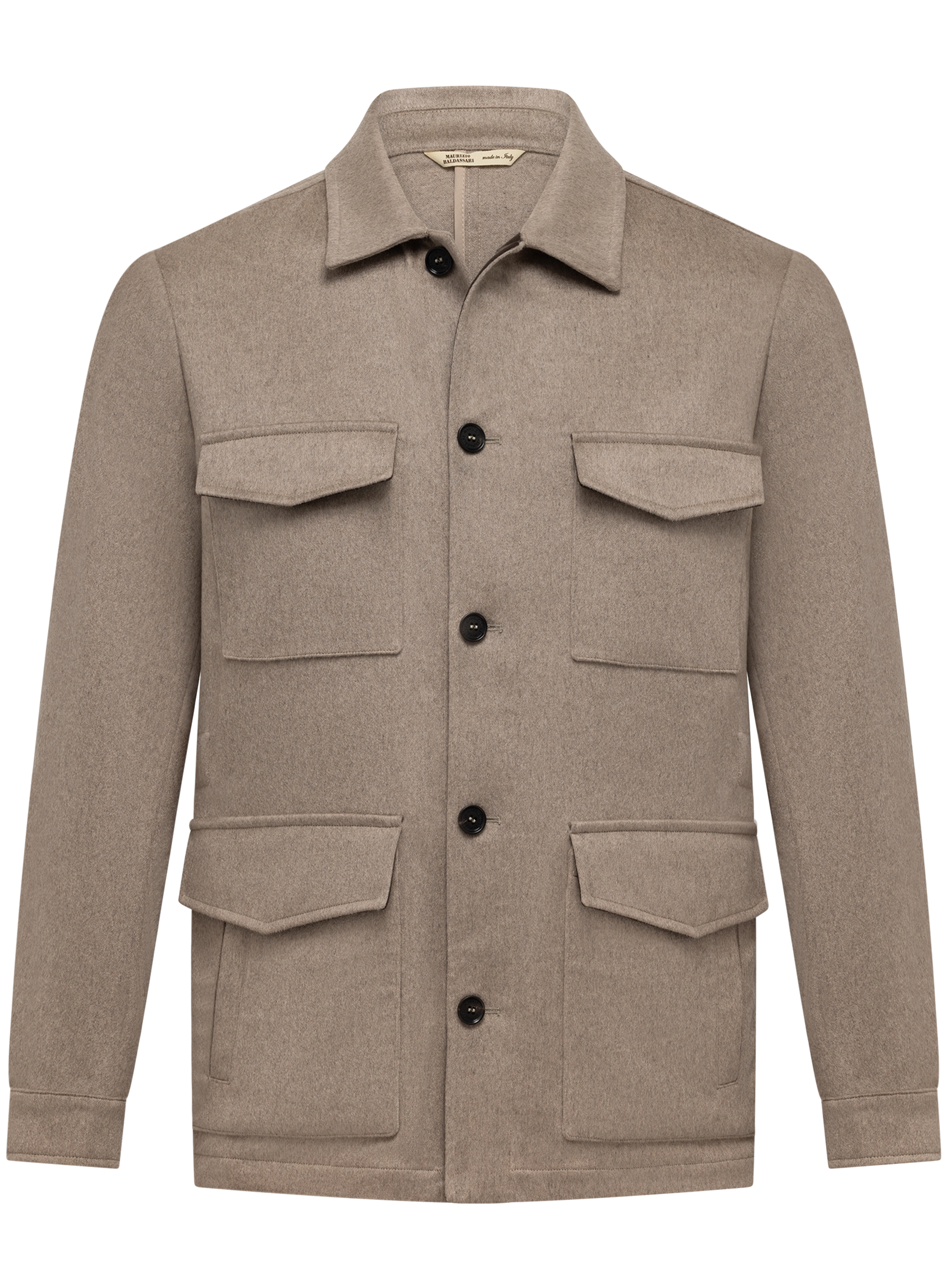Safari jacket in cashmere | Beige