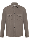 Corduroy overshirt in katoen | TAUPE