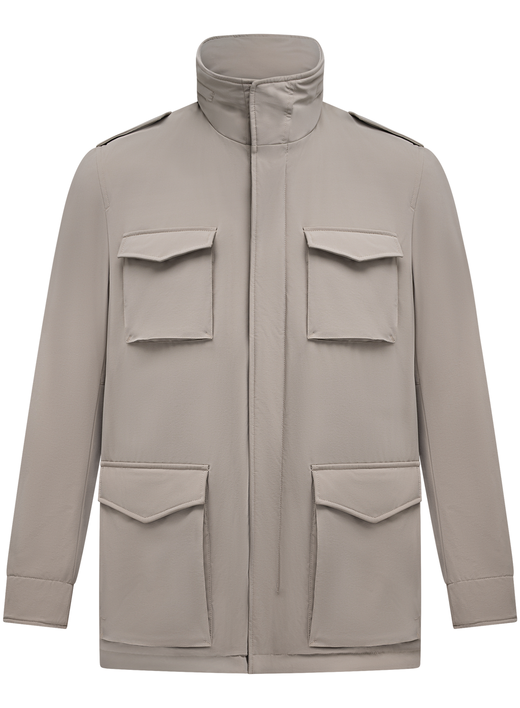Field jacket met opstaande kraag | Beige