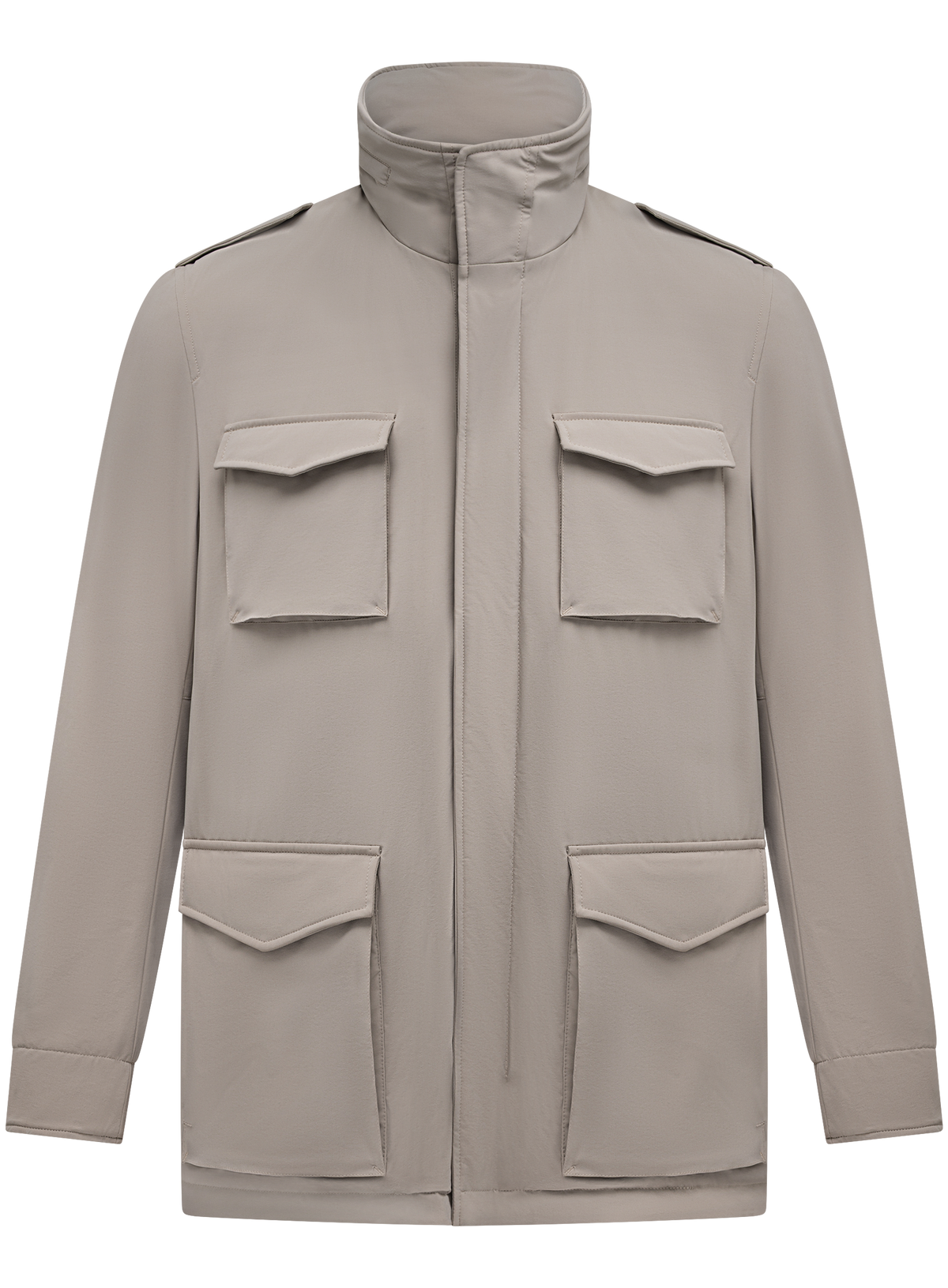 Field jacket met opstaande kraag | Beige