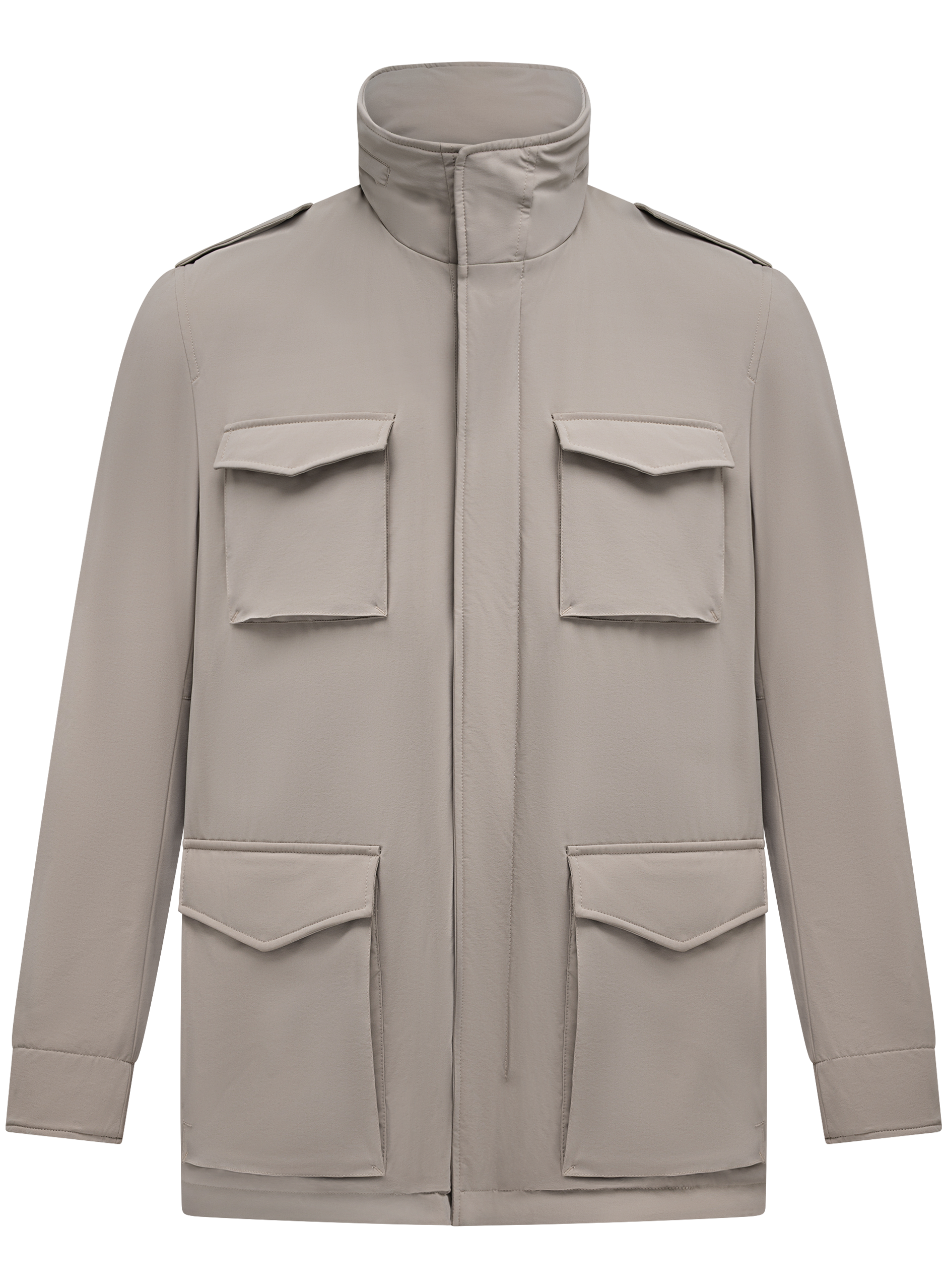 Field jacket met opstaande kraag | Beige