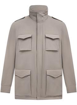 Field jacket met opstaande kraag | Beige