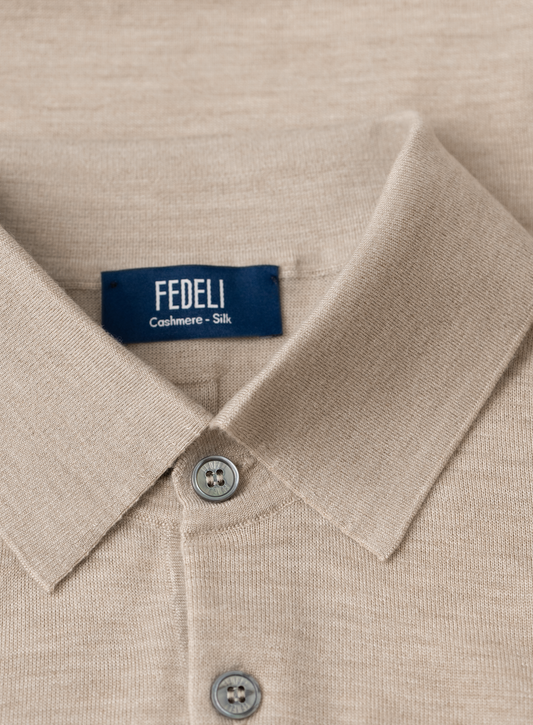 Polo in cashmere zijde