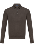 Polo in cashmere zijde | TAUPE