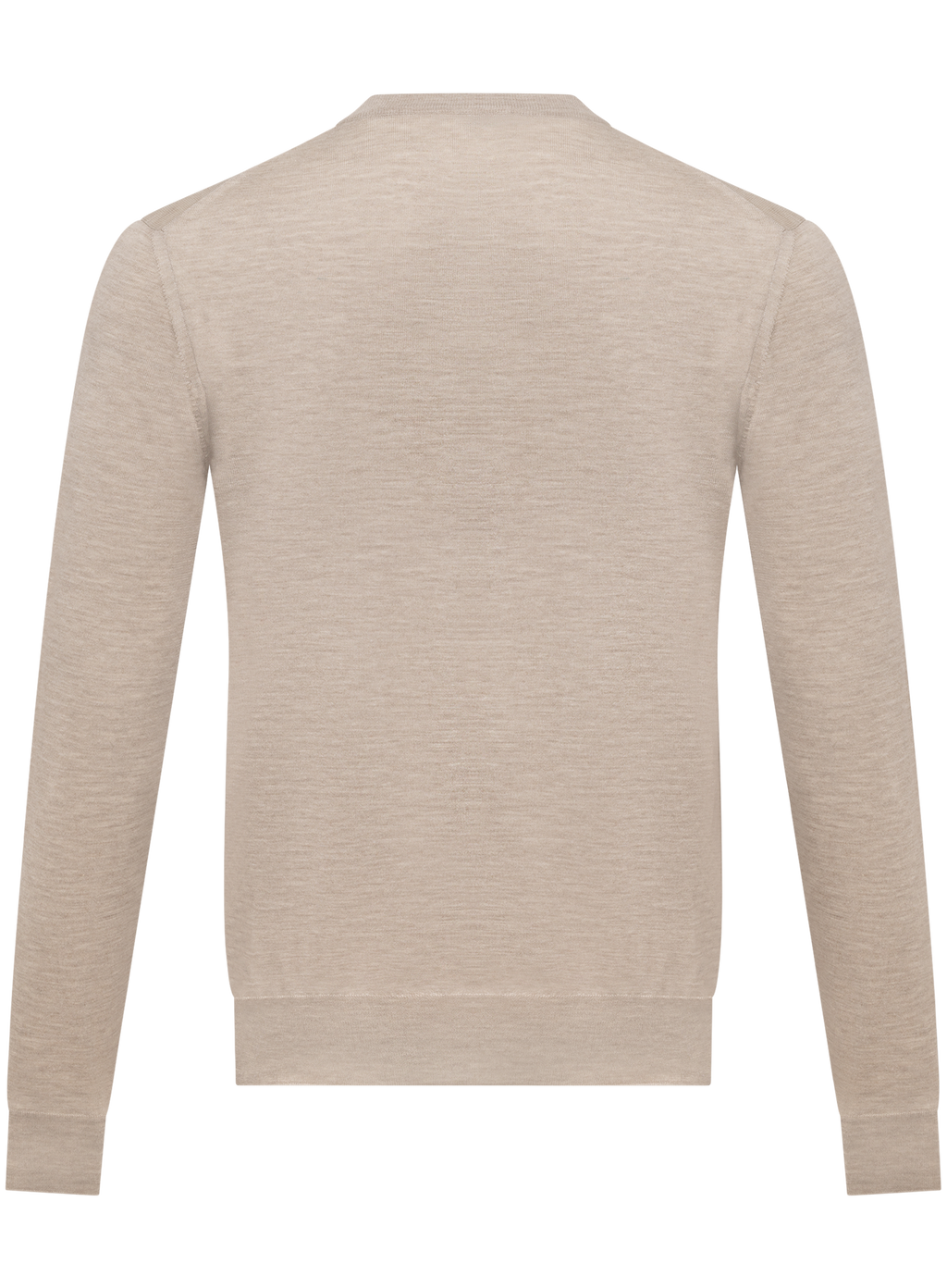 Ronde hals in cashmere zijde | Beige