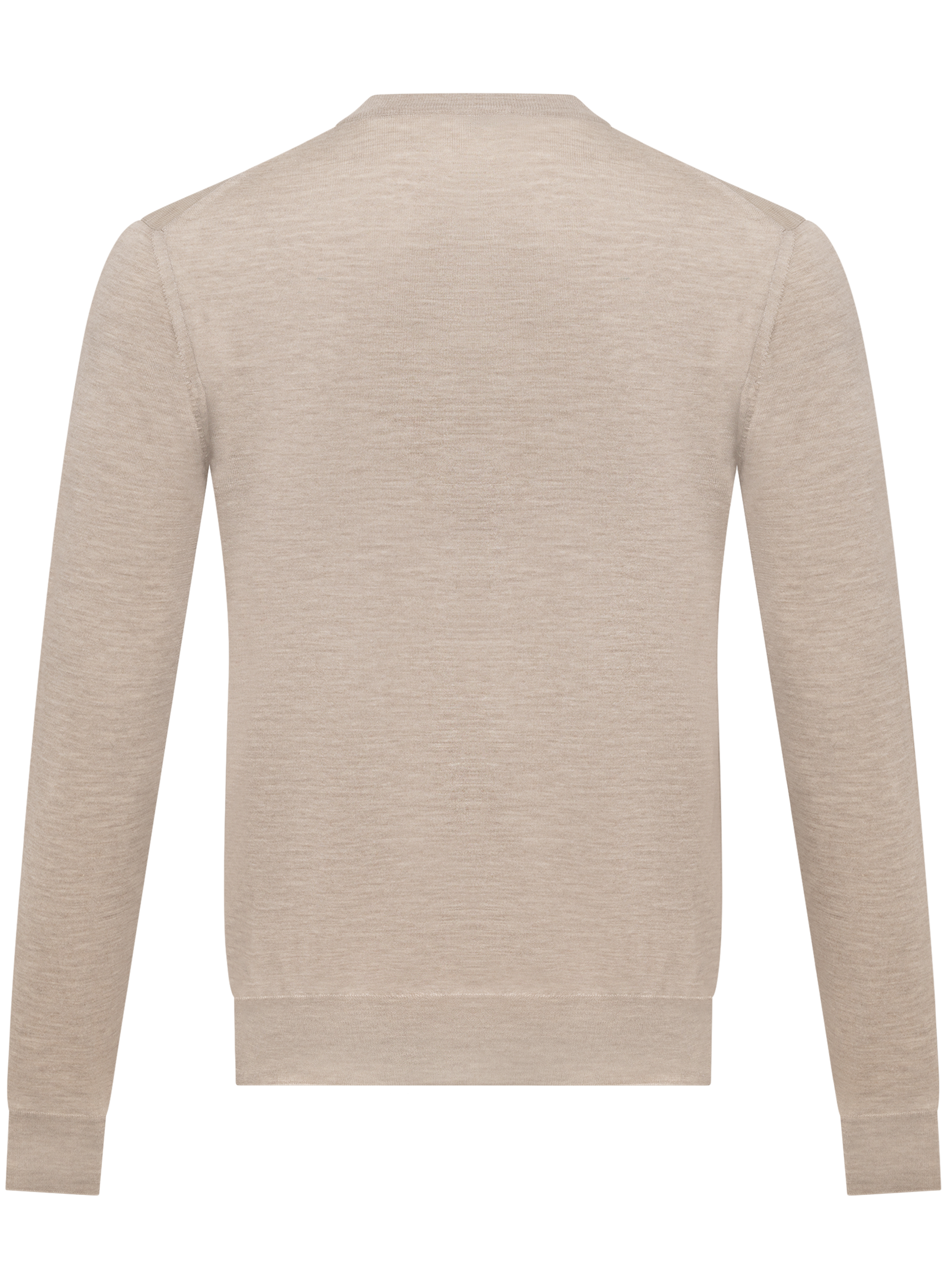 Ronde hals in cashmere zijde | Beige