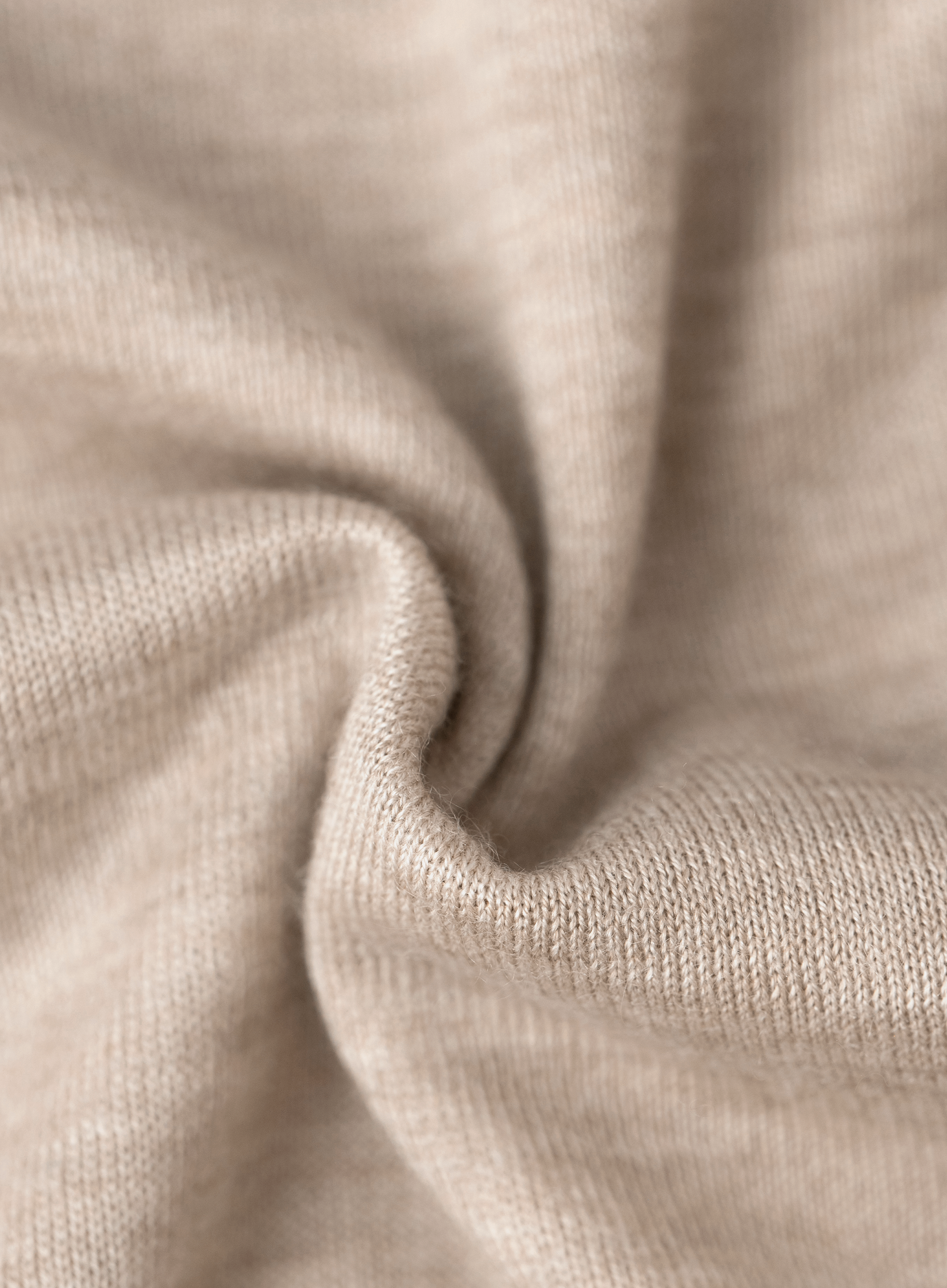 Ronde hals in cashmere zijde | FULL_WIDTH | Beige