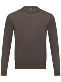 Ronde hals in cashmere zijde | TAUPE