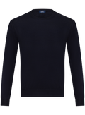 Ronde hals in cashmere zijde | BLUE NAVY