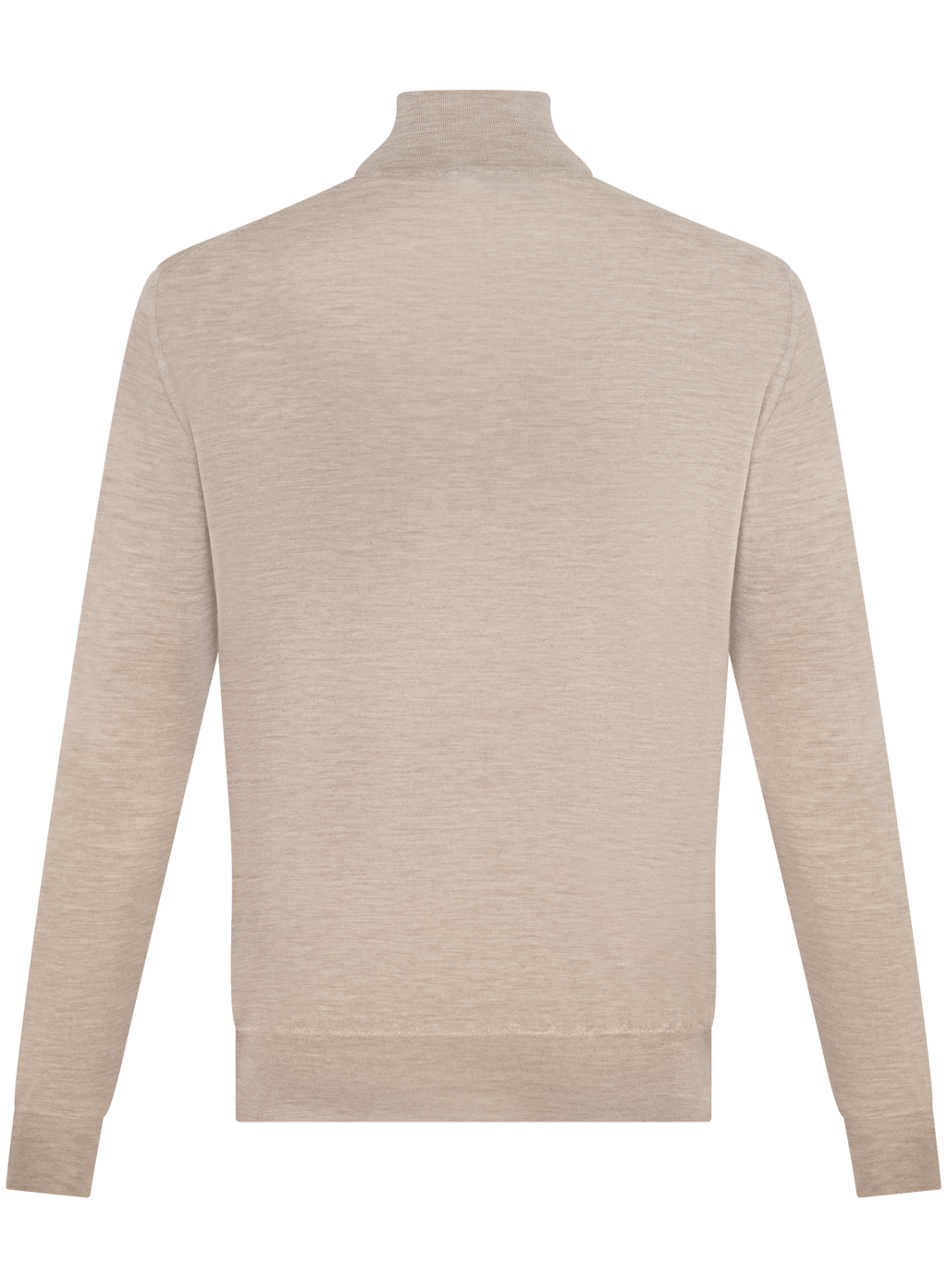 Half-zip vest van cashmere en zijde | Beige